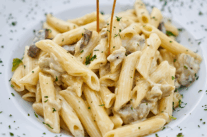 Creamy penne pasta